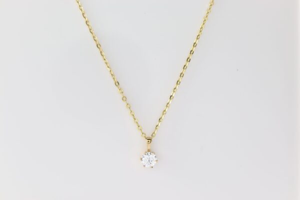 feines Collier mit klarem Zirkonia – Bild 3