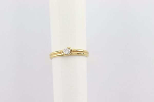 Ring mit einem Diamant in Gelbgold – Bild 4