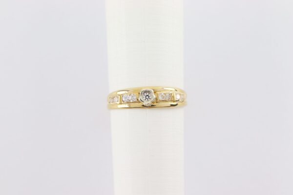 Ring in Gelbgold mit Zirkonia – Bild 4