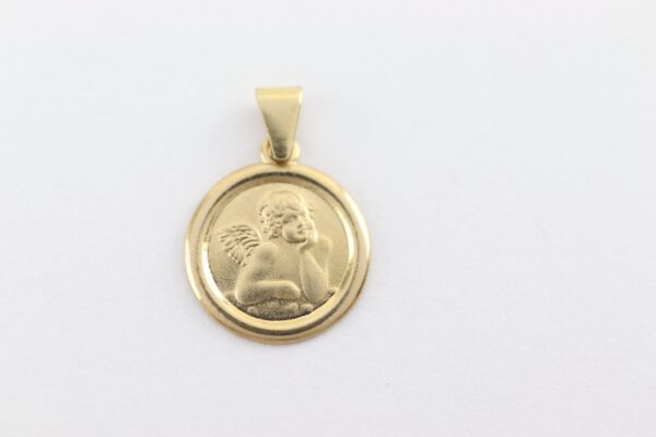 Anhänger mit Engel in Gelbgold