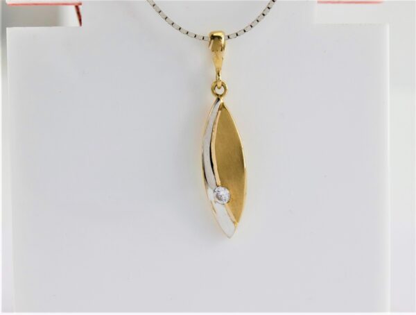Anhänger - Weißgold und Gelbgold   ( OHNE  KETTE ) – Bild 4