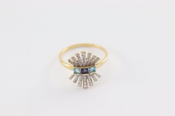 Ein sehr ausgefallener Ring mit Aquamarin + Topas – Bild 4