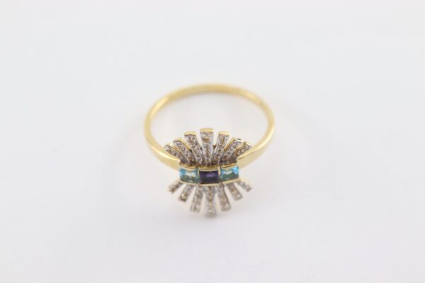 Ein sehr ausgefallener Ring mit Aquamarin + Topas – Bild 6