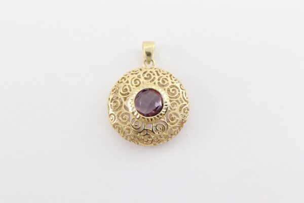 Anhänger in Gelbgold  mit Amethyst