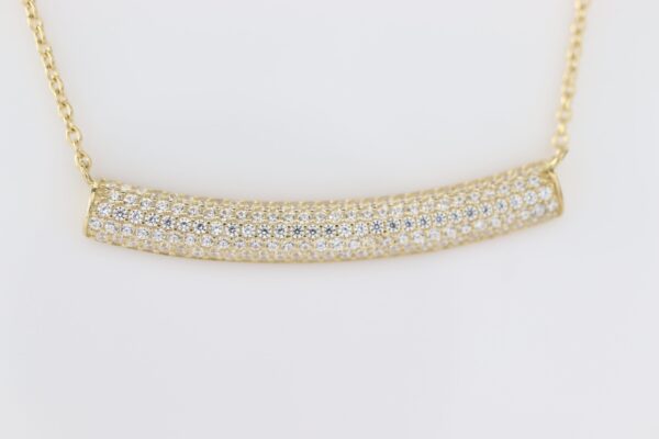 Collier in Gelbgold  mit Zirkonia – Bild 2