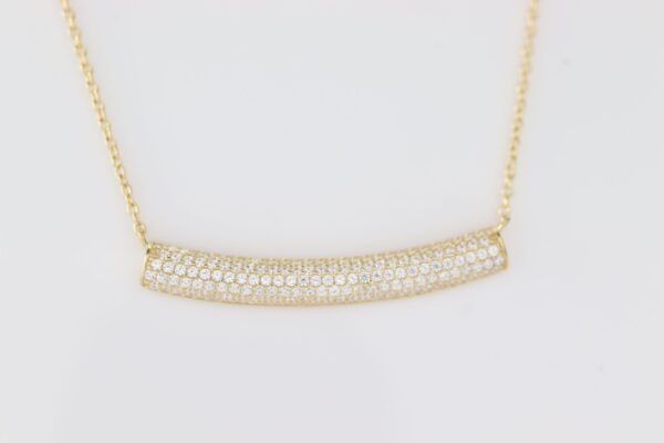 Collier in Gelbgold  mit Zirkonia – Bild 4
