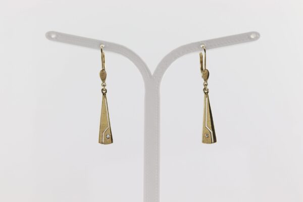 elegante Ohrhänger in Gelbgold – Bild 2