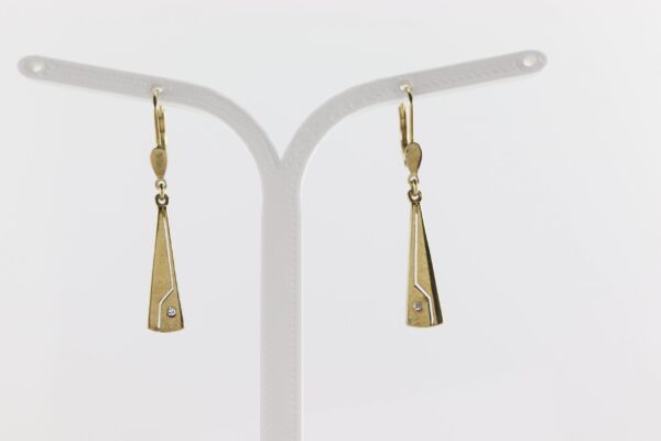elegante Ohrhänger in Gelbgold – Bild 3