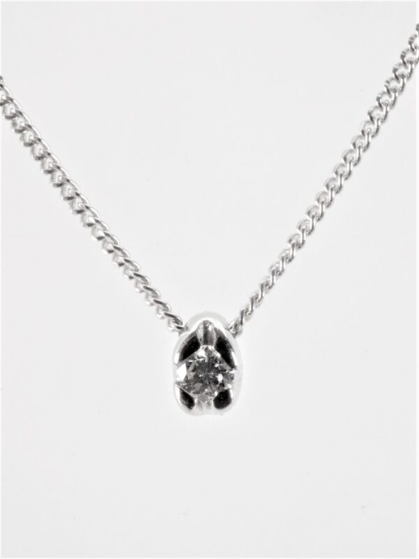 Weißgoldkette  mit Diamant