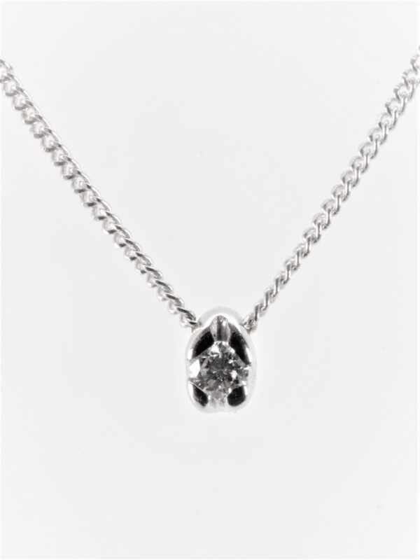 Weißgoldkette  mit Diamant – Bild 3
