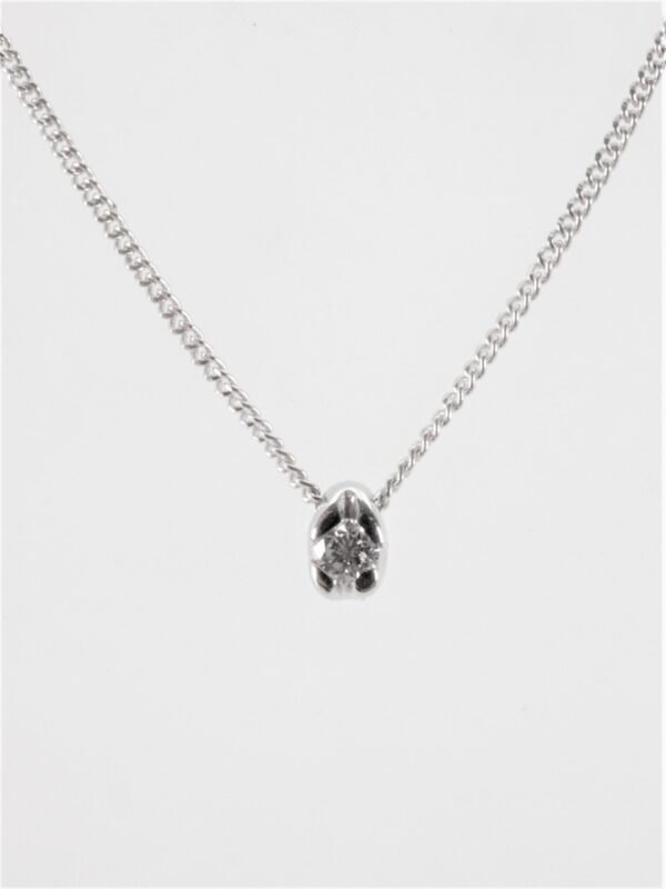 Weißgoldkette  mit Diamant – Bild 4