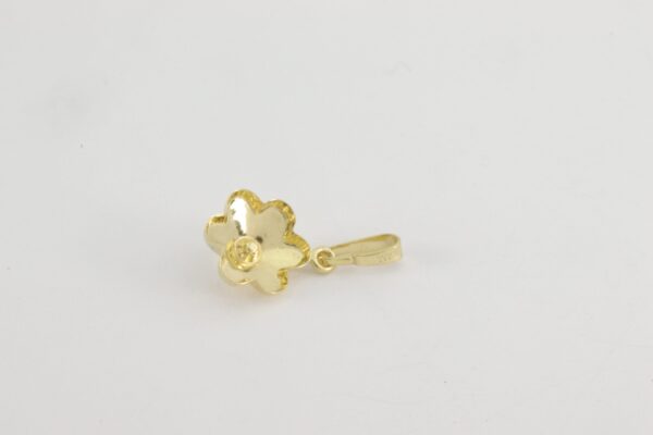 kleiner, feiner Anhänger in Gelbgold mit Diamant – Bild 2