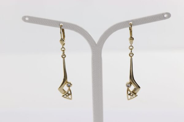 Ohrstecker  in Gelbgold  mit Zirkonia – Bild 4