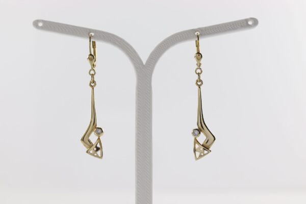 Ohrstecker  in Gelbgold  mit Zirkonia – Bild 6