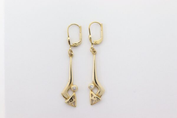 Ohrstecker  in Gelbgold  mit Zirkonia