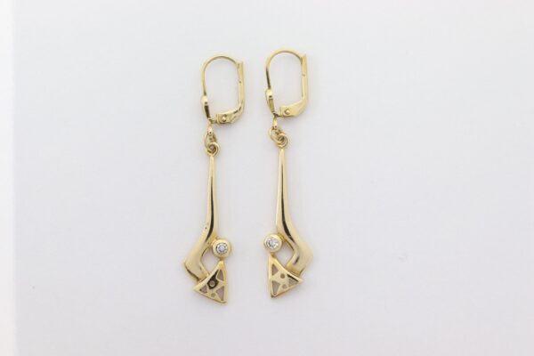 Ohrstecker  in Gelbgold  mit Zirkonia – Bild 3