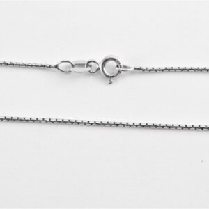 Feine Kette in Weißgold