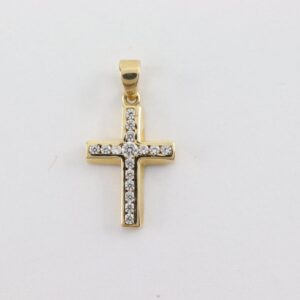 Anhänger  Kreuz -  in Gelbgold