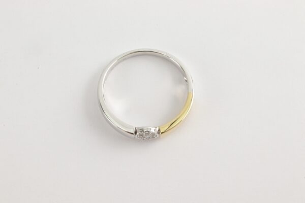 feiner Ring zweifarbig Gold mit Diamanten – Bild 6