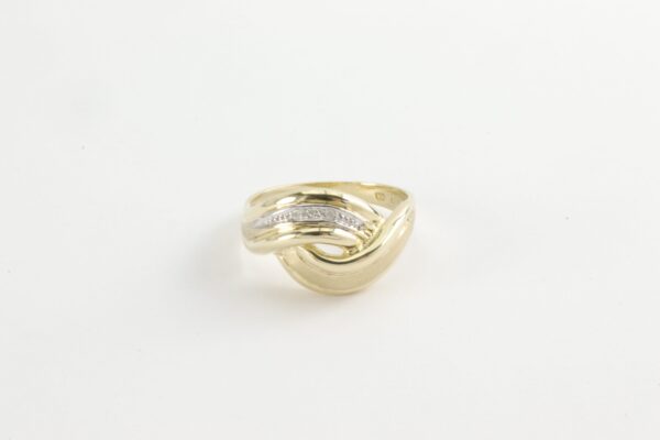 Ring in Gelbgold mit Diamanten – Bild 3