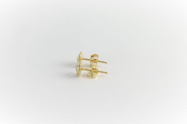 sehr feine Ohrstecker in Gelbgold – Bild 3