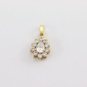 Anhänger mit Zirkonia in Gelbgold