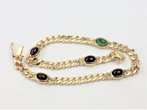 Armband in Gelbgold mit echten Steinen – Bild 3