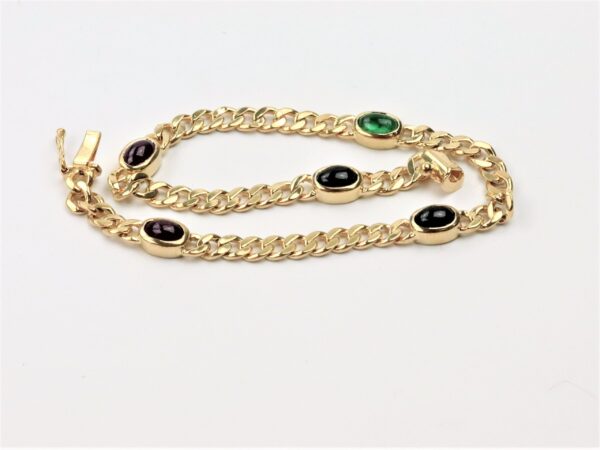 Armband in Gelbgold mit echten Steinen – Bild 4