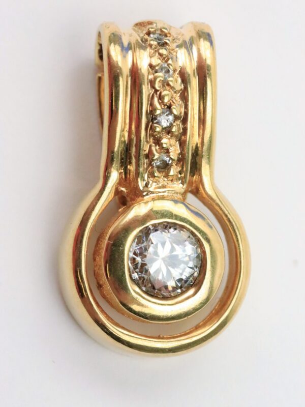 Anhänger in Gelbgold mit Zirkonia – Bild 2