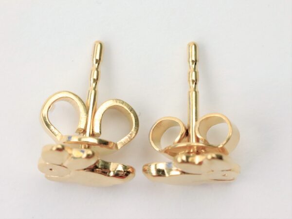 Ohrstecker  kleine Hasen in Gelbgold – Bild 4