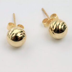 Ohrstecker in Kugelform in Gelbgold