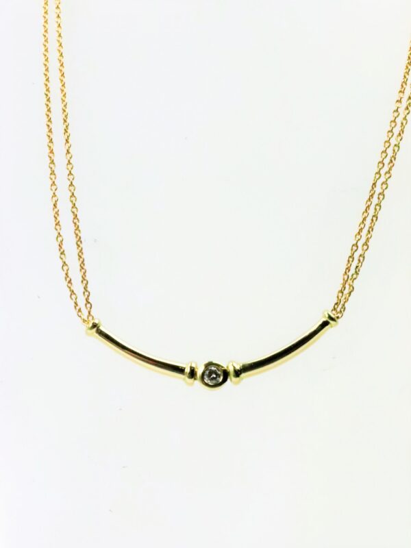 Collier in Gelbgold  mit Diamanten – Bild 2