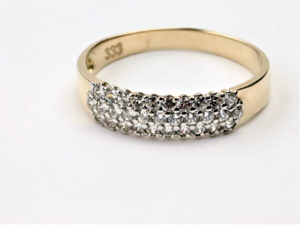 Ring  in Gelbgold mit klaren Zirkonia – Bild 2