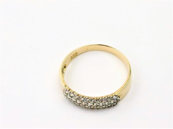 Ring  in Gelbgold mit klaren Zirkonia – Bild 3