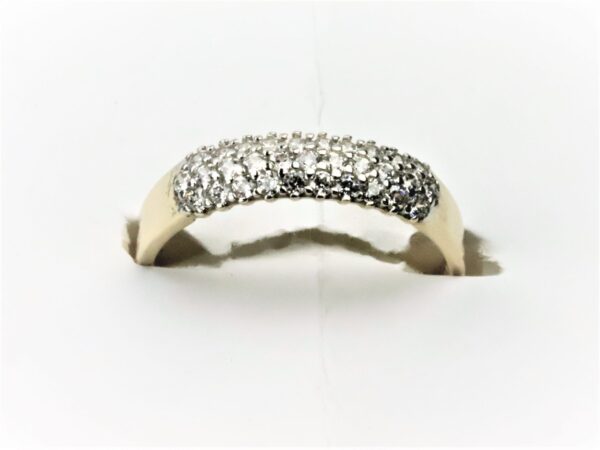 Ring  in Gelbgold mit klaren Zirkonia