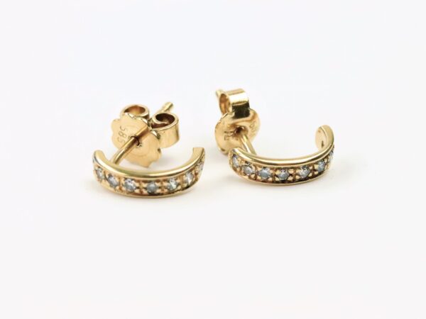 Ohrstecker  in Gelbgold mit Diamanten