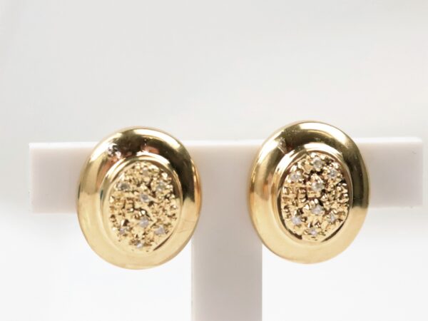 Ohrstecker  in Gelbgold  mit Diamanten -