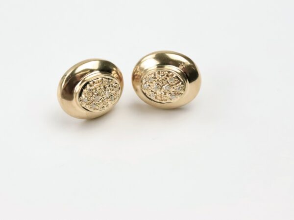 Ohrstecker  in Gelbgold  mit Diamanten - – Bild 3