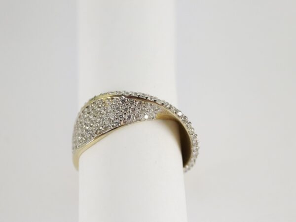 sehr feiner Ring in Gelbgold mit Zirkonia – Bild 2