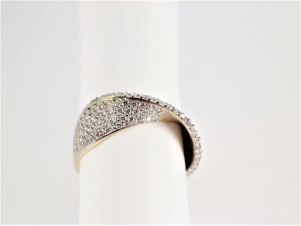 sehr feiner Ring in Gelbgold mit Zirkonia – Bild 3