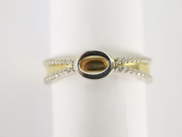 sehr schöner Ring in Gelbgold mit Zirkonia – Bild 3