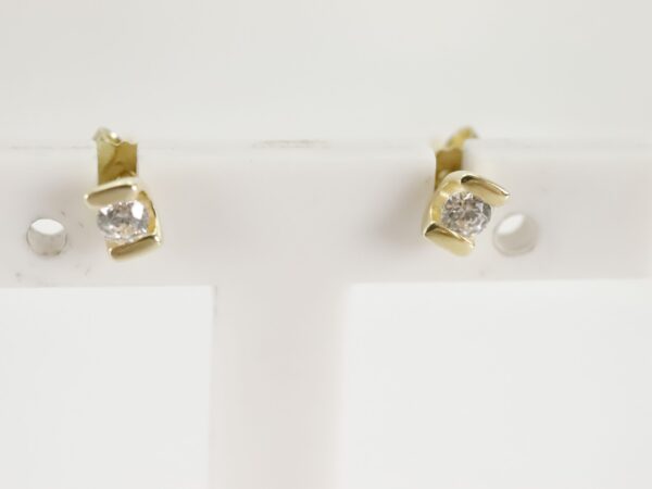 Ohrstecker  mit Spinell - 375 Gold - – Bild 3