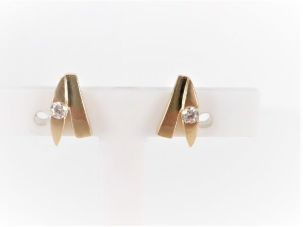 Set - Anhänger und Ohrstecker   in Gelbgold – Bild 2
