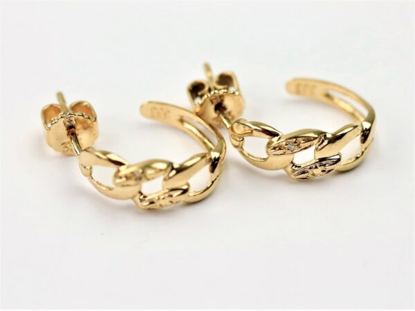 Ohrstecker Gelbgold mit Diamanten – Bild 2