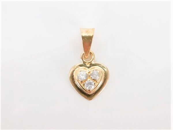 Anhänger in Gelbgold   mit Zirkonia – Bild 2
