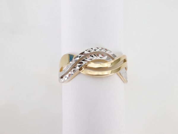 Ring - Gelbgold mit Weißgold – Bild 5