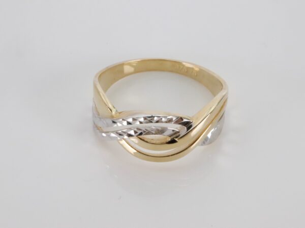 Ring - Gelbgold mit Weißgold – Bild 7