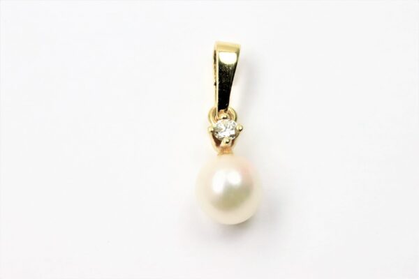 Anhänger in Gelbgold mit Diamant – Bild 3