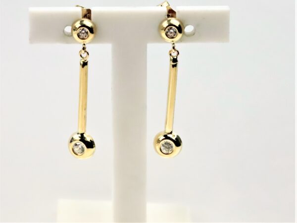 Ohrstecker in Gelbgold – Bild 4
