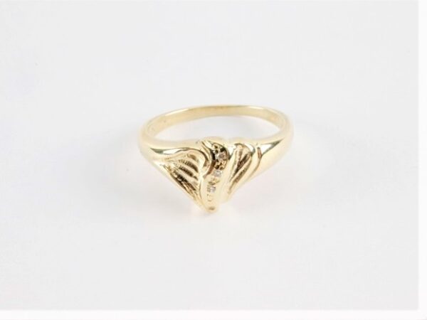 Ring in Gelbgold  mit Diamant – Bild 5